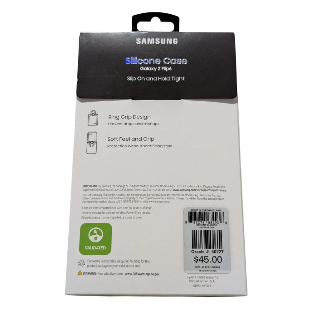 C3. Samsung Silicone‎ Case For Samsung Galaxy Z Flip6 - In Gray